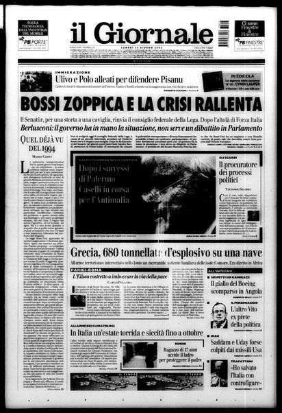 Il giornale del lunedi